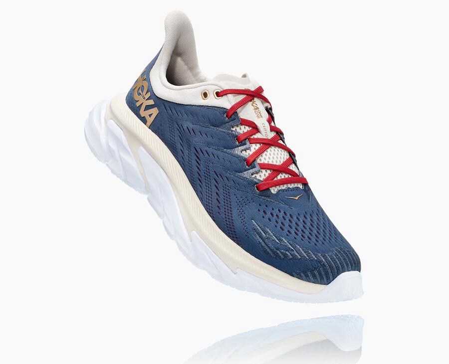 Hoka One One Koşu Ayakkabısı Erkek Mavi/Beyaz - Clifton Edge - NO4573189